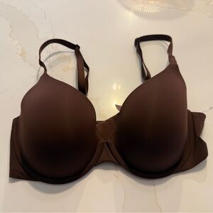VICTORIA SECRET T SHIRT BRA 36C BROWN NWOT